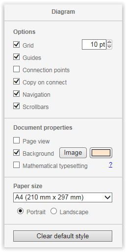 Draw.io Diagram Properties context menu